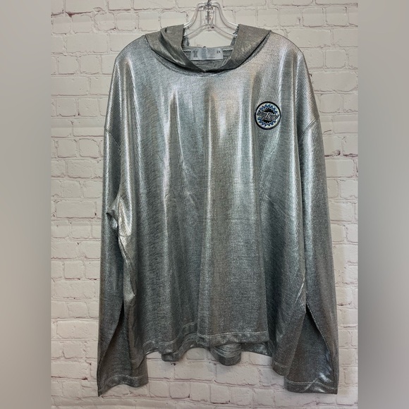 Savage X Fenty Chain Reaction Hooded Long Sleeve Tee - Picture 4 of 14